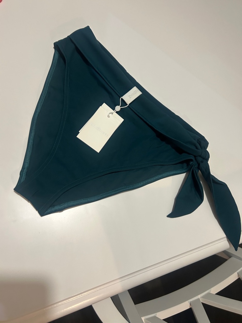 Zimmermann Teal Green Side-Tie Bikini Bottom